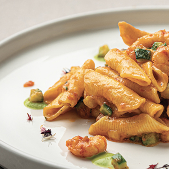 Zaino Gourmet Primi piatti Garganelli gamberi zucchine