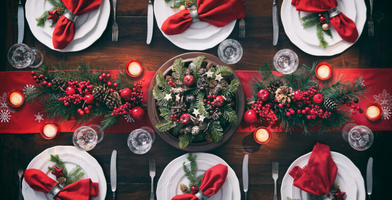 Tavola natalizia per Zaino Gourmet - Buon Natale coi piatti pronti